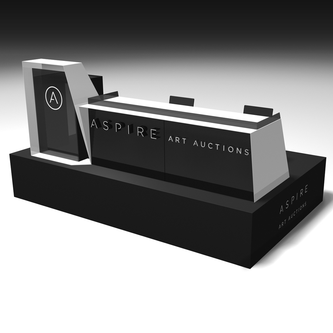 Aspire Art Auctions ~ auctioneer rostrum + platform